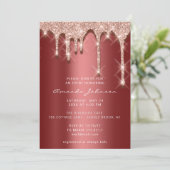 Vrijgezellenfeest Birthday 16e Roos 3D Bourgogne Kaart (Staand voorkant)