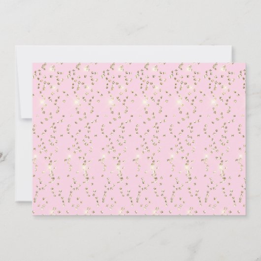 Vrijgezellenfeest Birthday Pink Gold Unicorn Party Kaart (Achterkant)