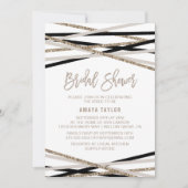 Vrijgezellenfeest Black and Ivory Streamers Kaart (Voorkant)