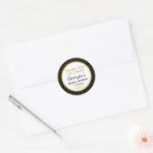 Vrijgezellenfeest Black Gold Hartelijk dank voor u Ronde Sticker (Envelop)
