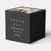 Vrijgezellenfeest Black Persoonlijke foto Hartelij Bedankdoosjes (Achterkant)