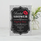 Vrijgezellenfeest - Black Red Silver Kaart (Staand voorkant)