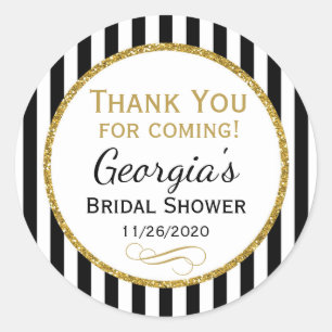 Vrijgezellenfeest Black Stripe Hartelijk dank voor Ronde Sticker