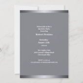 Vrijgezellenfeest Black Suit Flat Invitation Kaart (Achterkant)