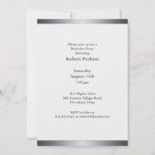 Vrijgezellenfeest Black Suit Flat Invitation Kaart (Achterkant)