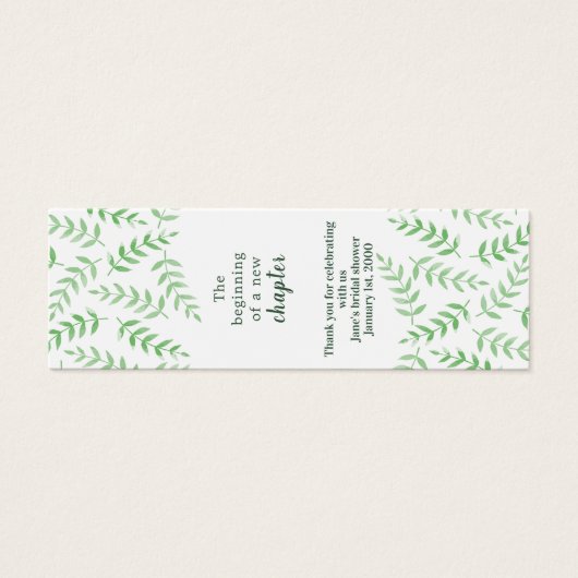 Vrijgezellenfeest Bladwijzer Mini Visitekaartjes (Voorkant)