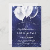 Vrijgezellenfeest blauw ballon kaart (Voorkant)