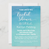 Vrijgezellenfeest blauw en Blauwgroen Ombre Waterv Kaart (Voorkant)