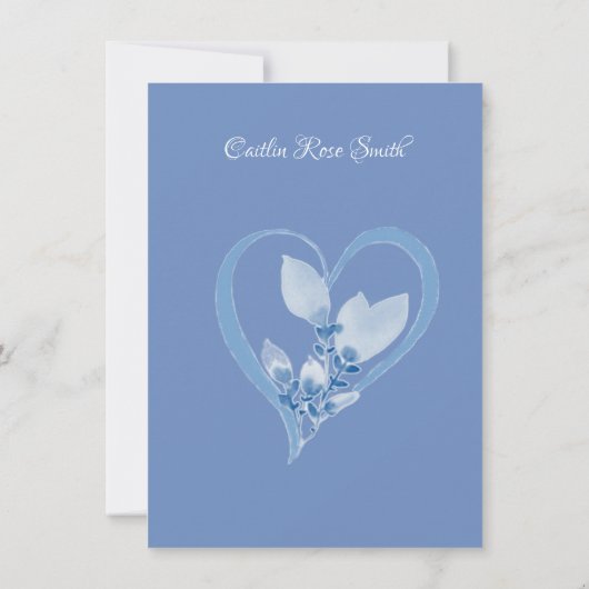 Vrijgezellenfeest, blauw op blauw kaart (Achterkant)