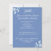 Vrijgezellenfeest, blauw op blauw kaart (Voorkant)