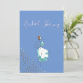 Vrijgezellenfeest Blauw Roze Wit Eenvoudig Kaart (Staand voorkant)