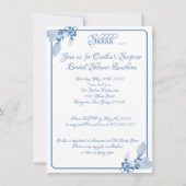 Vrijgezellenfeest, blauwe contouren Waterverf Kaart (Voorkant)