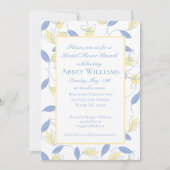 Vrijgezellenfeest blauwe en gele bloemen kaart (Voorkant)