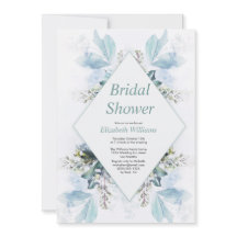 Vrijgezellenfeest Blauwe Floral Waterverf