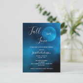 Vrijgezellenfeest blauwe maan herfst uit liefde ui briefkaart (Staand voorkant)