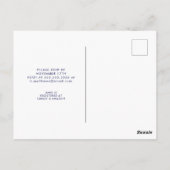 VRIJGEZELLENFEEST | Blauwe nit kerstboomtrui Briefkaart (Achterkant)