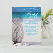 Vrijgezellenfeest Blauwe Oceaan en zandstrand Kaart (Staand voorkant)