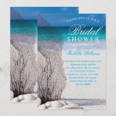 Vrijgezellenfeest Blauwe Oceaan en zandstrand Kaart (Voorkant / Achterkant)