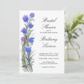 Vrijgezellenfeest Blauwe sage groene wilde bloemen Kaart (Staand voorkant)