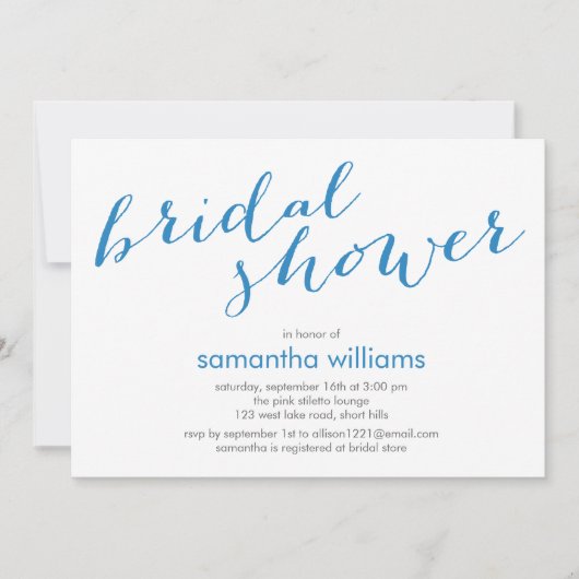 Vrijgezellenfeest blauwe strepen kaart (Voorkant)