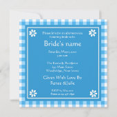 Vrijgezellenfeest Blauwe Tea Party Kaart (Achterkant)