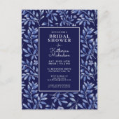 VRIJGEZELLENFEEST | Blauwe Waterverf Garden Briefk Briefkaart (Voorkant)