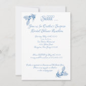 Vrijgezellenfeest, blauwe Waterverf Kaart (Voorkant)