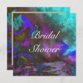 Vrijgezellenfeest Blauwgroen Fusion 2 bruiloft uit Kaart (Voorkant / Achterkant)