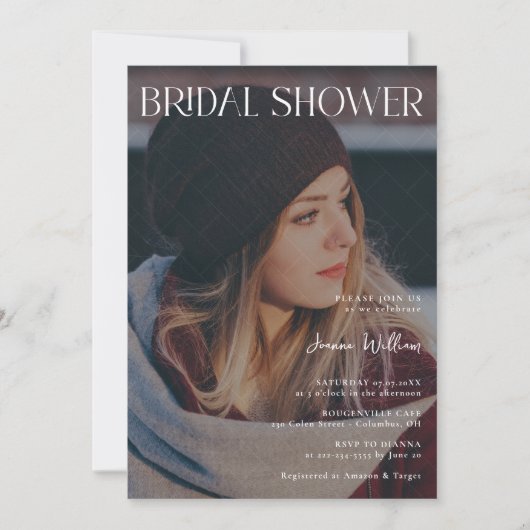 Vrijgezellenfeest Bliss: Aangepaste foto & Modern  Kaart (Voorkant)