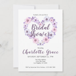 Vrijgezellenfeest Bloedblauw Heart Paars White Kaart