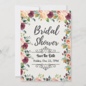 Vrijgezellenfeest, bloei omringend kaart (Achterkant)