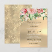 Vrijgezellenfeest Bloem Brunch Groen Goud Mint Roz Kaart (Voorkant / Achterkant)