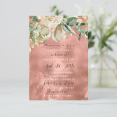 Vrijgezellenfeest Bloem Brunch Mint Rozen Blush Ro Kaart (Staand voorkant)