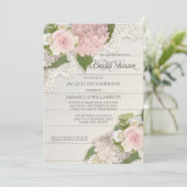 Vrijgezellenfeest  Bloem  Kant Hydrangea Kaart (Staand voorkant)