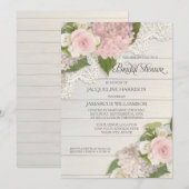 Vrijgezellenfeest  Bloem  Kant Hydrangea Kaart (Voorkant / Achterkant)