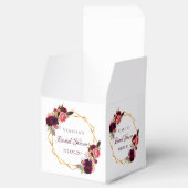 Vrijgezellenfeest Bloemen Bourgogne Goud Geometris Bedankdoosjes (Geopend)