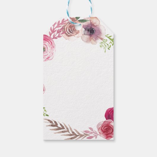 Vrijgezellenfeest Bloemen Cadeaulabel (Achterkant)