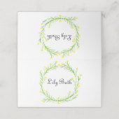 Vrijgezellenfeest Bloemen Krans Plaats Kaarten Plaatskaartje (Buitenkant ongevouwen)