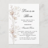 Vrijgezellenfeest bloemen liefde in bloesem blos uitnodiging briefkaart (Voorkant)