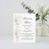 Vrijgezellenfeest bloemen liefde in bloesem blos uitnodiging briefkaart (Staand voorkant)