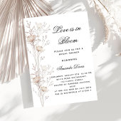 Vrijgezellenfeest bloemen liefde in bloesem blos uitnodiging briefkaart