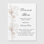 Vrijgezellenfeest Bloemen Liefde In Bloom Blush Lu Magnetische Uitnodiging (Voorkant)