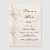 Vrijgezellenfeest Bloemen Liefde In Bloom Blush Lu Magnetische Uitnodiging (Voorkant)