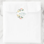 Vrijgezellenfeest bloemen ronde sticker (Tas)