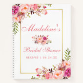 Vrijgezellenfeest Bloemen Roze Blush Recept Notitieboek (Voorkant)