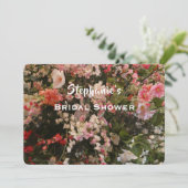 Vrijgezellenfeest Bloemen Roze en Wit Bloemen Naam Kaart (Staand voorkant)