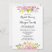 Vrijgezellenfeest Bloemen Roze  Uitnodigingen (Voorkant)