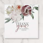 vrijgezellenfeest, bloemenbruid, bruid om klassiek bedankjes labels (Voorkant)