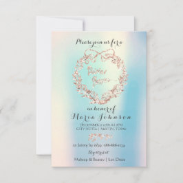 Vrijgezellenfeest Bloemenkrans Ivoor Roze Opal Bla Kaart