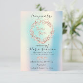 Vrijgezellenfeest Bloemenkrans Ivoor Roze Opal Bla Kaart (Staand voorkant)